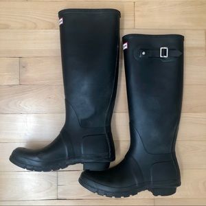 Black Matte Hunter Boots